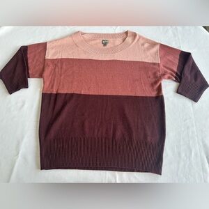 Soho Jeans Tri-Tone Sweater in Cool Browns Tones Size Small